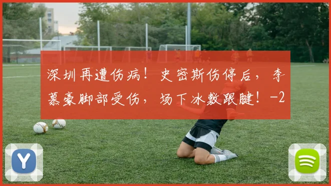 深圳再遭伤病！史密斯伤停后，李慕豪脚部受伤，场下冰敷跟腱！